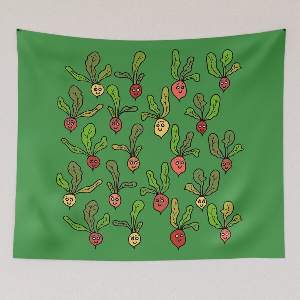 Item preview, Cute and Colorful Radish Pattern (green) designed and sold by Davey's Designs.