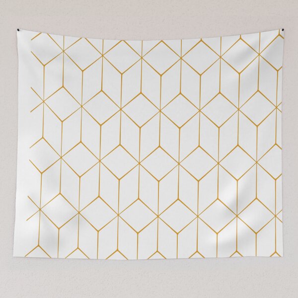 Item preview, Stylish hexagonal line pattern designed and sold by ThebestArtshop.