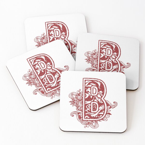 Item preview, Red glitter floral letter B designed and sold by DarkArtStudio.