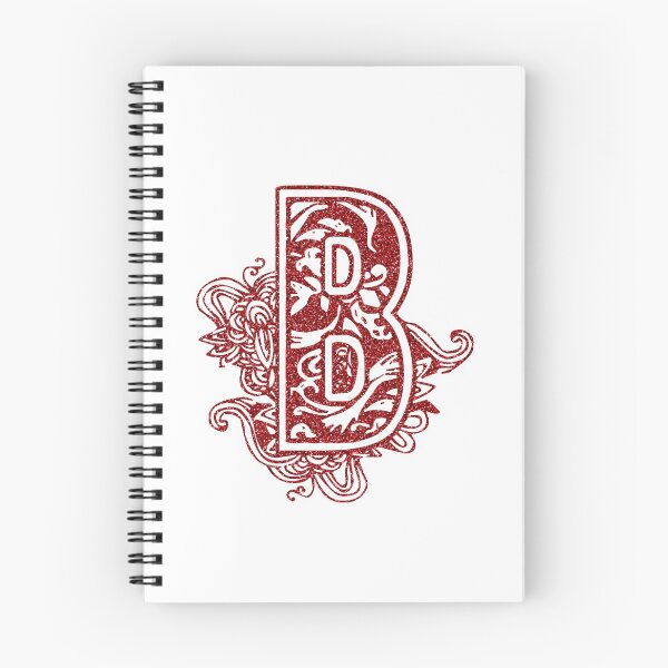 Item preview, Red glitter floral letter B designed and sold by DarkArtStudio.