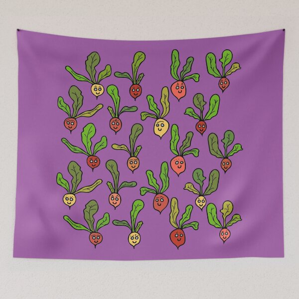 Item preview, Cute and Colorful Radish Pattern (purple) designed and sold by Davey's Designs.