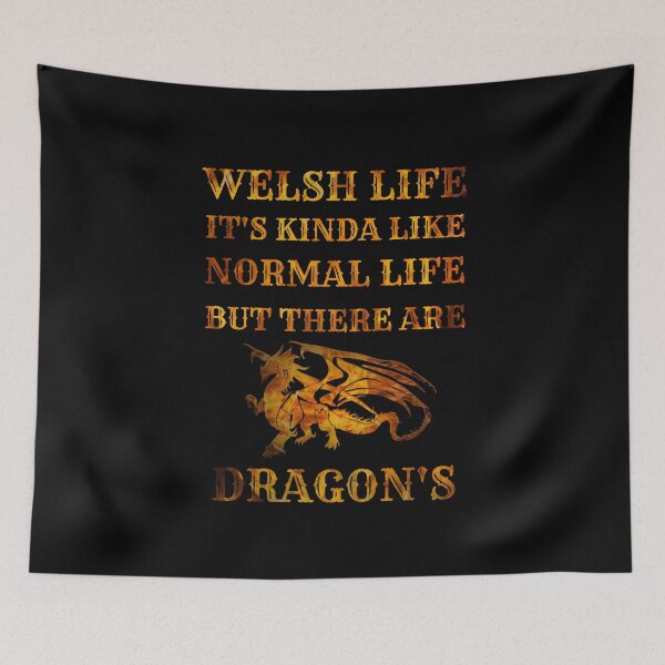 Artikelvorschau, Lustiges walisisches Leben Wales Drachen Welshman Dewi Sant entworfen und verkauft von DavidGiftShop.
