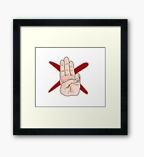 Three Finger Salute Framed Print