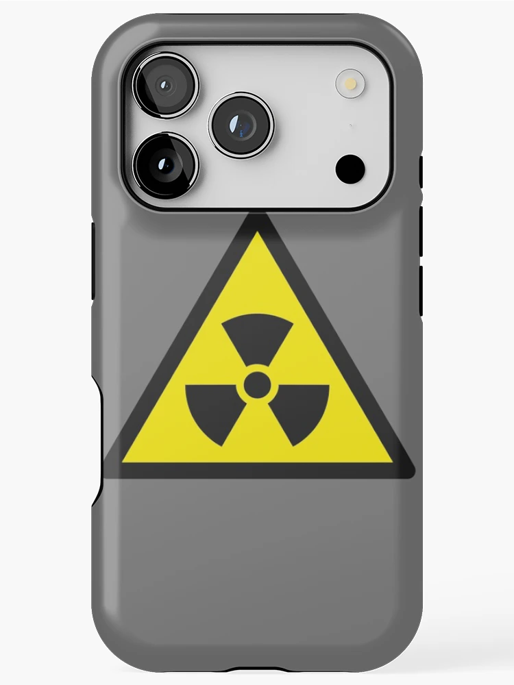 Thumbnail 1 of 4, iPhone Case, Radioactive Triangular Sign designed and sold by SpitsPixels.