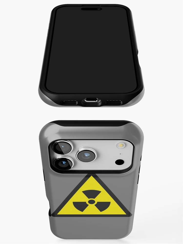 Thumbnail 3 of 4, iPhone Case, Radioactive Triangular Sign designed and sold by SpitsPixels.