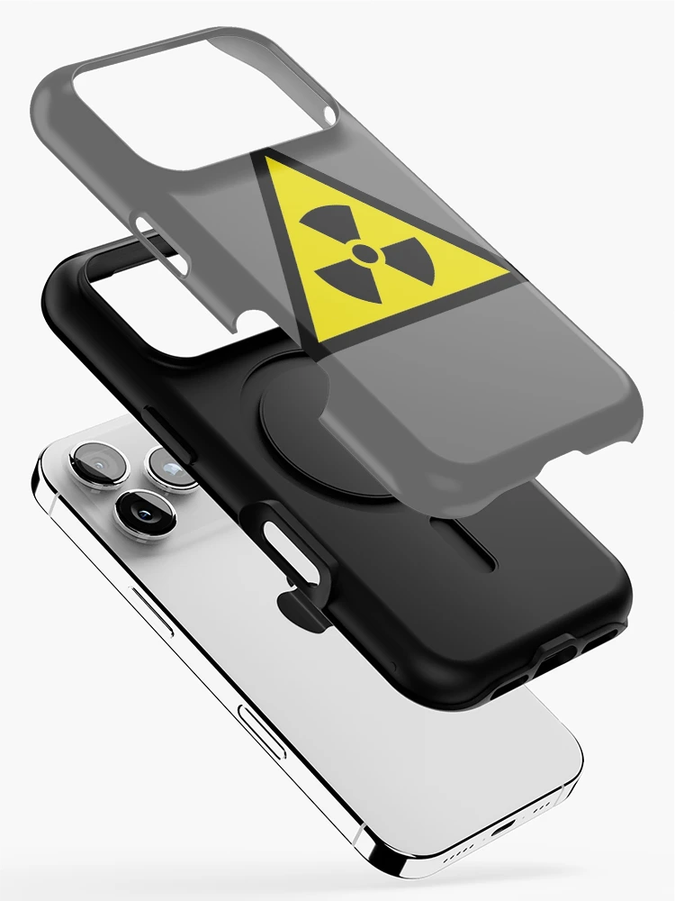 Thumbnail 2 of 4, iPhone Case, Radioactive Triangular Sign designed and sold by SpitsPixels.