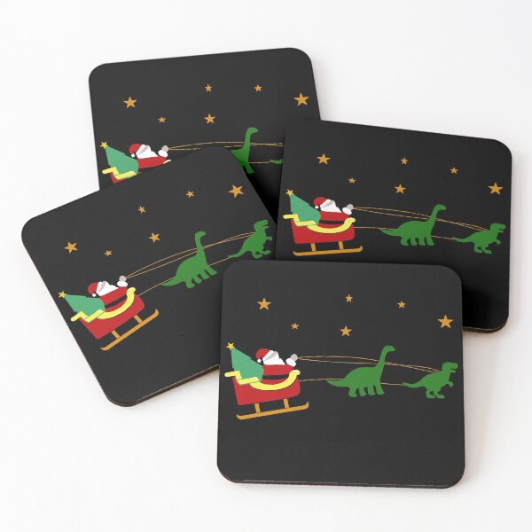 Item preview, Christmas Dinosaur sleigh ride T-Rex Xmas designed and sold by taby2you.