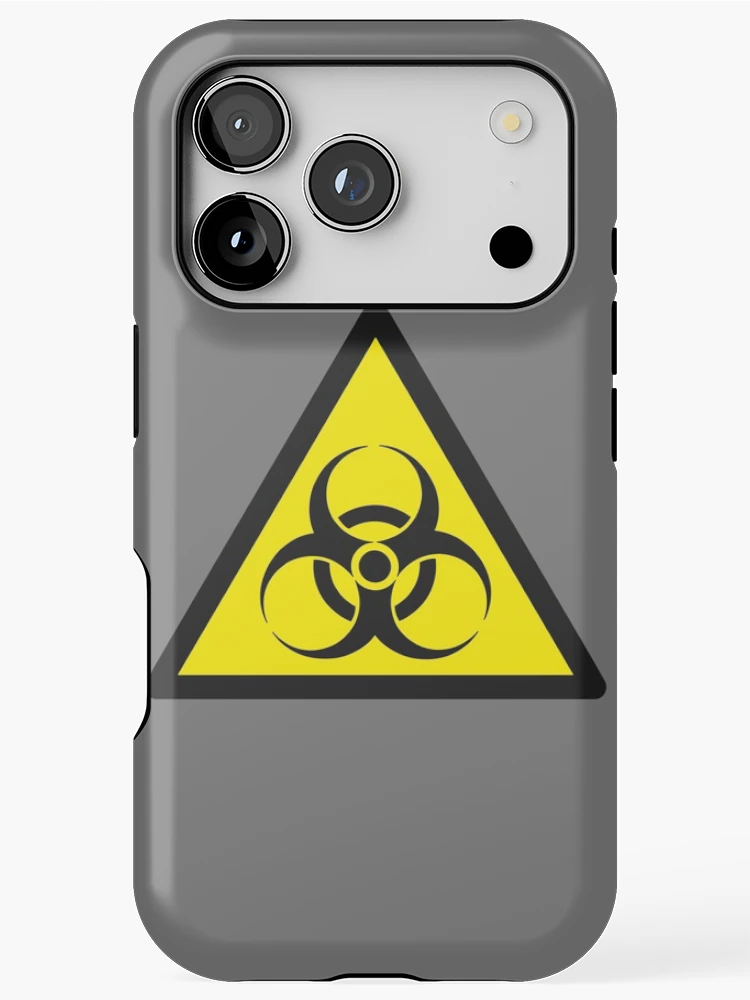 Thumbnail 1 of 4, iPhone Case, Biohazard Triangular Sign designed and sold by SpitsPixels.