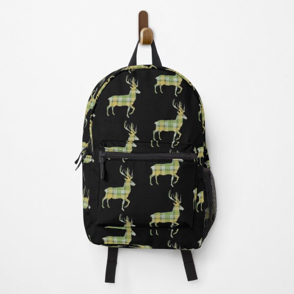 Item preview, Green, Yellow and White Tartan Scottish Stag Silhouette designed and sold by MacPean.