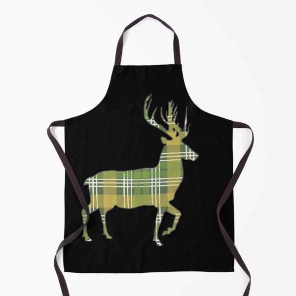 Item preview, Green, Yellow and White Tartan Scottish Stag Silhouette designed and sold by MacPean.