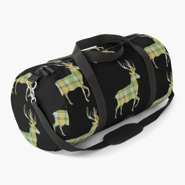Item preview, Green, Yellow and White Tartan Scottish Stag Silhouette   designed and sold by MacPean.
