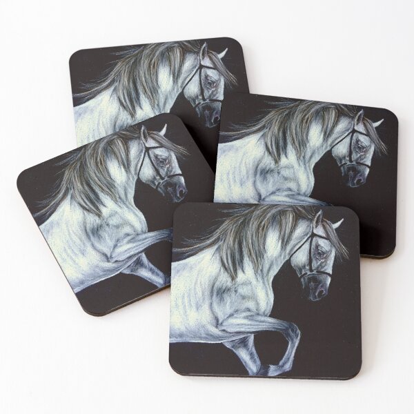 Item preview, Grey andalusian stallion drawing designed and sold by horseaddicted.