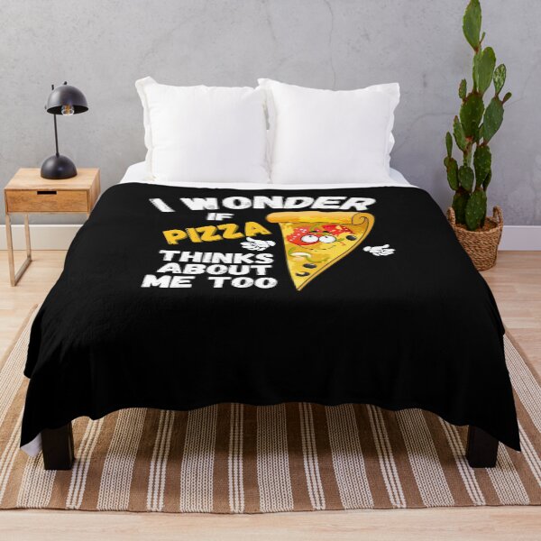 Item preview, I wonder if pizza thinks about me designed and sold by MyTrendStore.