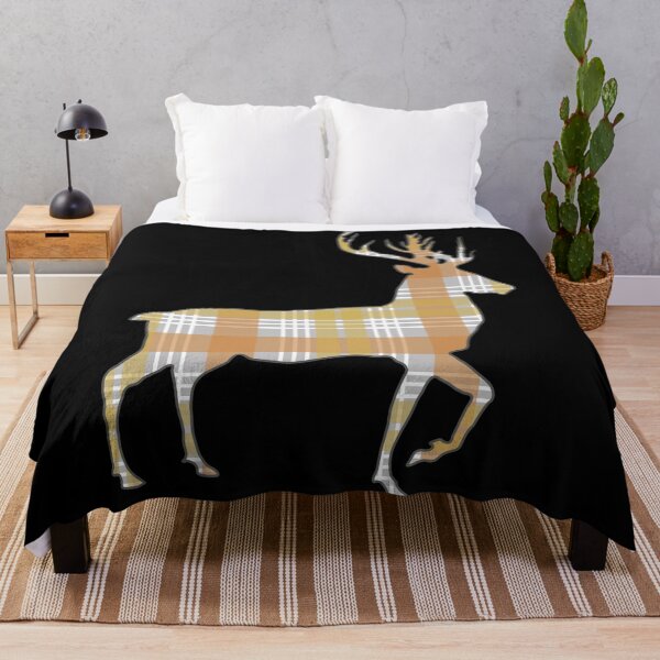 Item preview, Metallic Tone Christmas Coloured Tartan Scottish Stag Silhouette   designed and sold by MacPean.