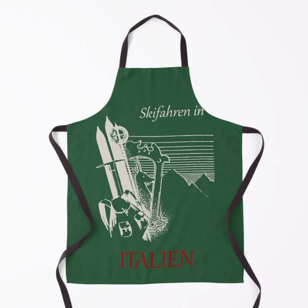 Item preview, Skifahren in Italien - Skiing in Italy - Vintage Mountain Tourism Poster in Italian Flag Colours designed and sold by Vintage-TM.