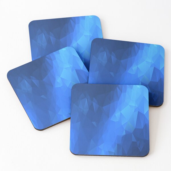 Item preview, Blue low poly banner with triangle shapes  designed and sold by ThebestArtshop.