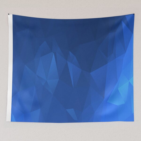 Item preview, Blue low poly banner with triangle shapes  designed and sold by ThebestArtshop.