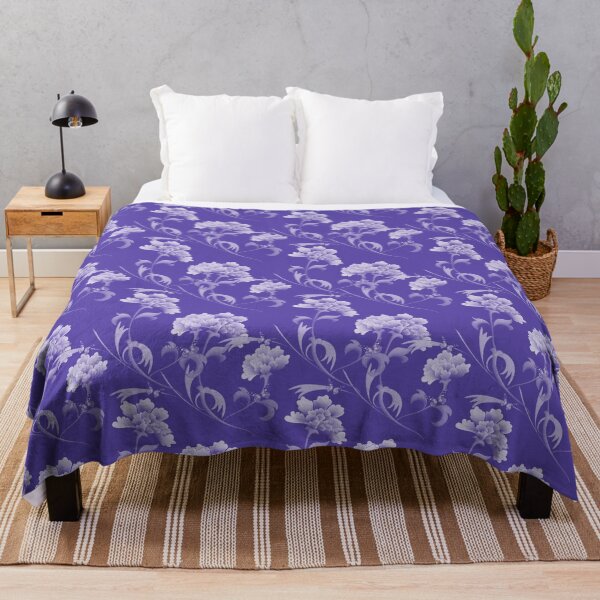 Item preview, Wispy Oriental Floral Design in Violet designed and sold by WisdomInspired.