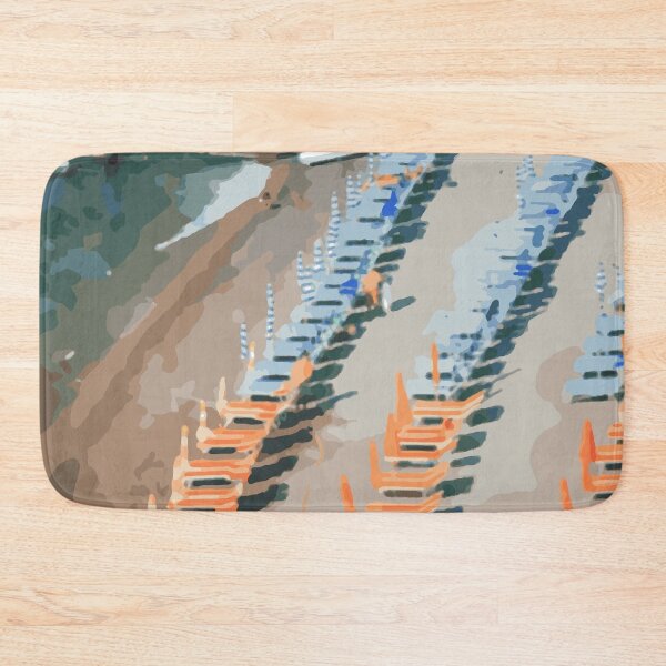 Item preview, Colourful sun beds on the beach - Beachlife  designed and sold by DebonitaDeore.