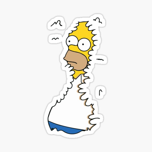 Homer In Hedges Sticker