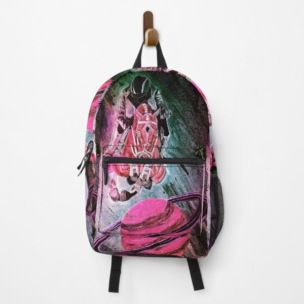 Item preview, Magenta fantasy jumping planets space watercolor digital painting designed and sold by horseaddicted.
