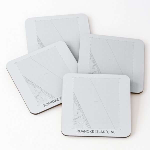 Item preview, Roanoke Island, NC Topographical Map Grey designed and sold by PGHPhotoCo.