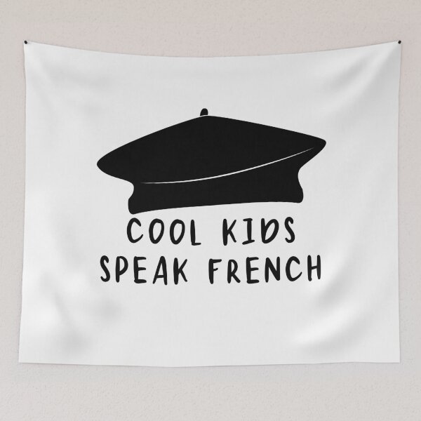 Item preview, COOL KIDS SPEAK FRENCH French Beret Language Quote  designed and sold by a-little-ink.