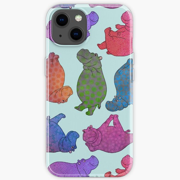 Hippo Workout -decorated hippos iPhone Soft Case