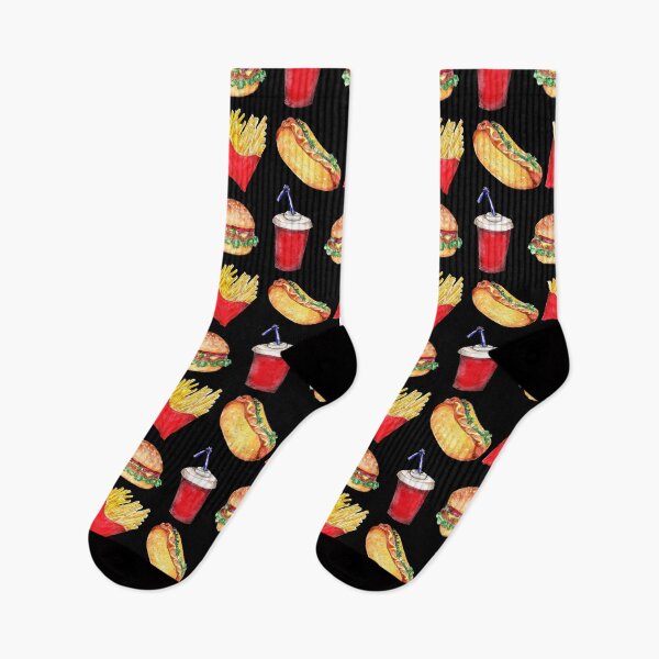 Item preview, Colorful fast food pattern designed and sold by RoyalPeople.