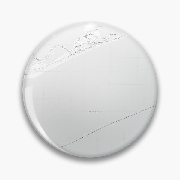 Item preview, Hatteras, NC Topographical Map Black & White designed and sold by PGHPhotoCo.