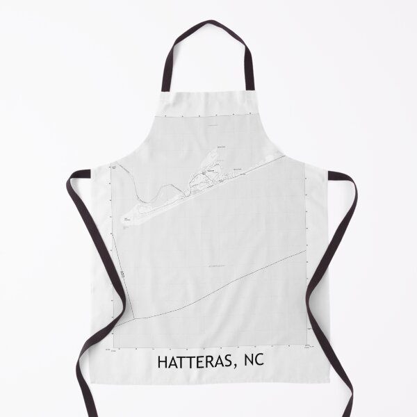 Item preview, Hatteras, NC Topographical Map Black & White designed and sold by PGHPhotoCo.