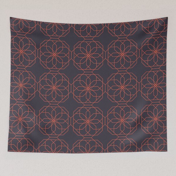 Item preview, Elegant, cute, simple geometric flower abstraction pattern designed and sold by theendup.