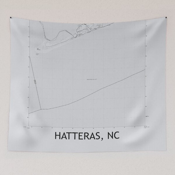 Item preview, Hatteras, NC Topographical Map Grey designed and sold by PGHPhotoCo.