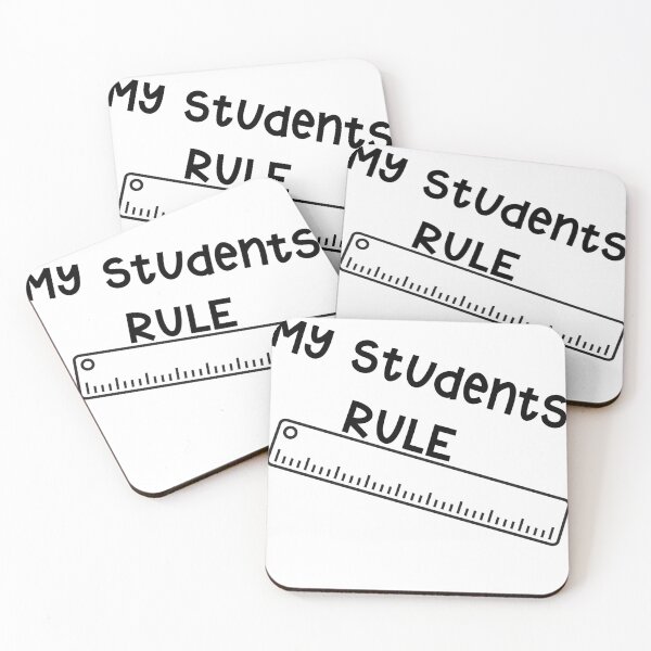 Item preview, My Students Rule Ruler Black and White designed and sold by Kirsten Uecker.