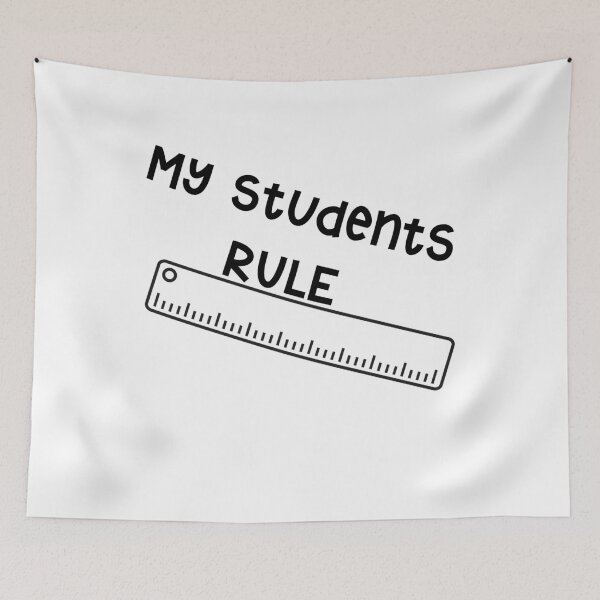 Item preview, My Students Rule Ruler Black and White designed and sold by Kirsten Uecker.
