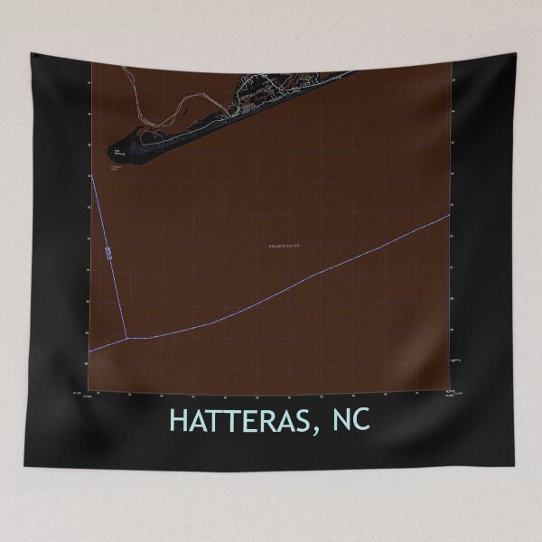 Item preview, Hatteras, NC Topographical Map Dark designed and sold by PGHPhotoCo.