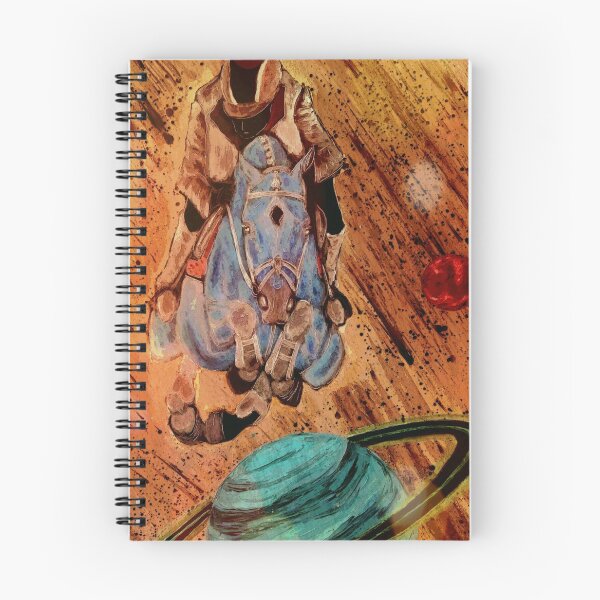 Item preview, Gold space planets show jumping watercolor digital painting designed and sold by horseaddicted.