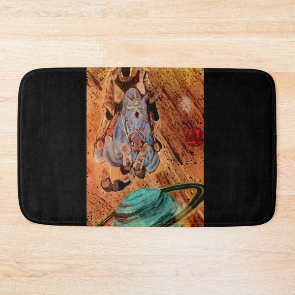 Item preview, Gold space planets show jumping watercolor digital painting designed and sold by horseaddicted.