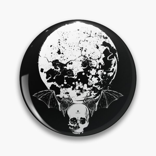 Item preview, Moon with Bats n Skull designed and sold by Black Star.