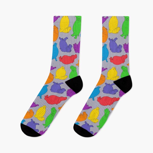 Item preview, Hippo Workout - bright rainbow designed and sold by Hippopottermiss.