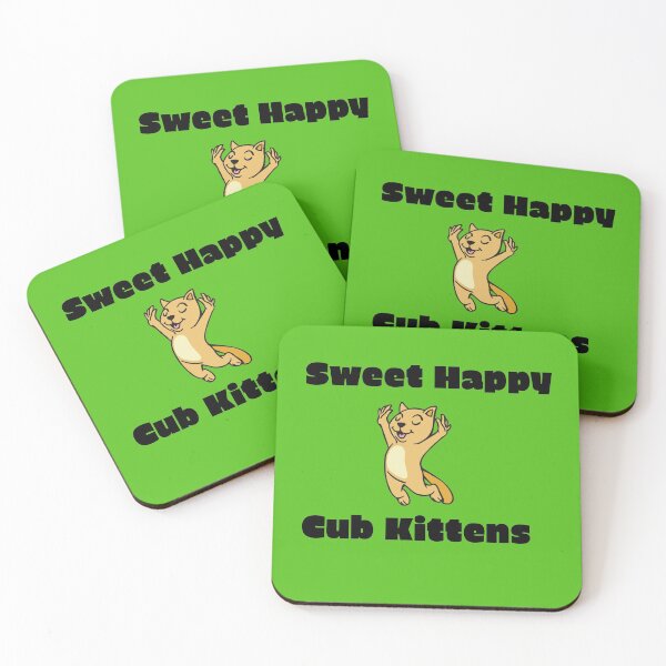 Item preview, Green sweet happy cub kittens  designed and sold by DamaliePierre.