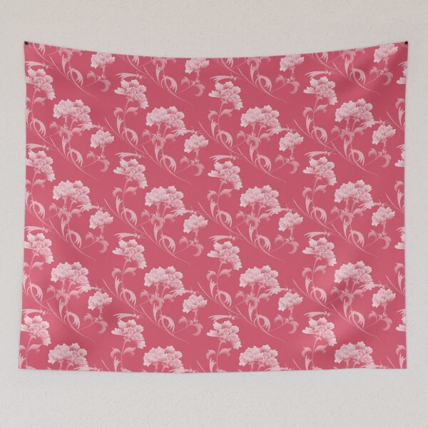 Item preview, Wispy Oriental Floral Design in Pink designed and sold by WisdomInspired.