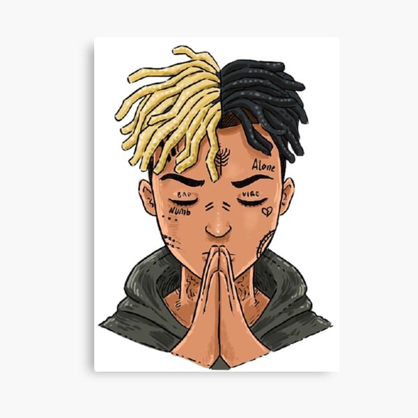 XXXTentation draw cartoon RIP legend Rap Impression sur toile