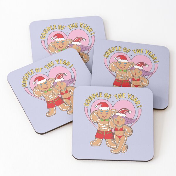 Item preview, Gingerbread Lover- Couple of the Year | Purple Background | Curious Eyeball designed and sold by CuriousEyeball.