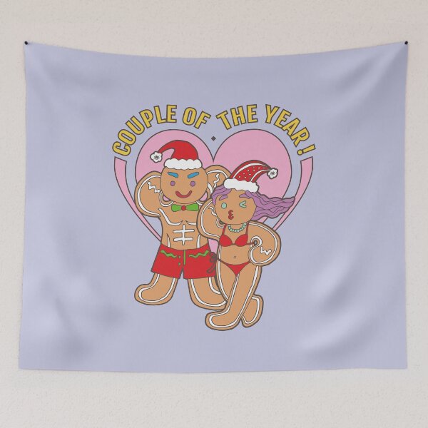 Item preview, Gingerbread Lover- Couple of the Year | Purple Background | Curious Eyeball designed and sold by CuriousEyeball.