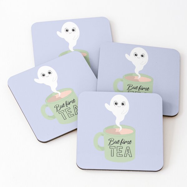 Item preview, But first, tea illustration  designed and sold by Shy Girl Merchant.