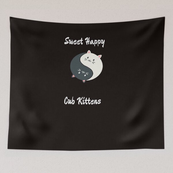 Item preview, Black sweet happy cub kittens designed and sold by DamaliePierre.