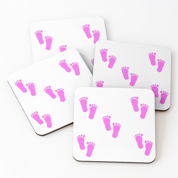 Item preview, Pink foot prints on white designed and sold by tetibright.