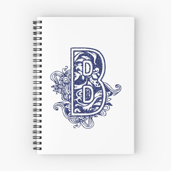 Item preview,  Blue glitter floral letter B designed and sold by DarkArtStudio.