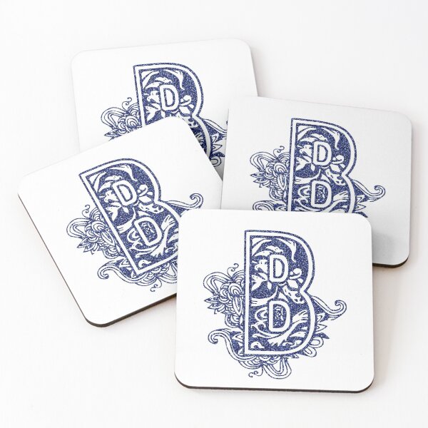Item preview,  Blue glitter floral letter B designed and sold by DarkArtStudio.